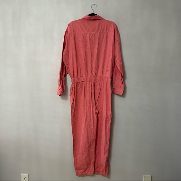 NASTYGAL pink denim boiler jumpsuit - Picture 3 of 3